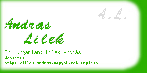 andras lilek business card